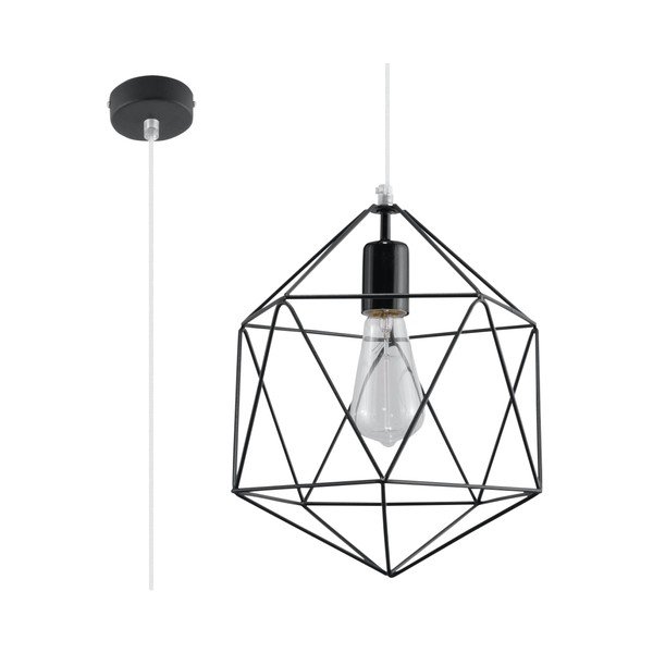 Crna viseća lampa Sollux Donato-image-3