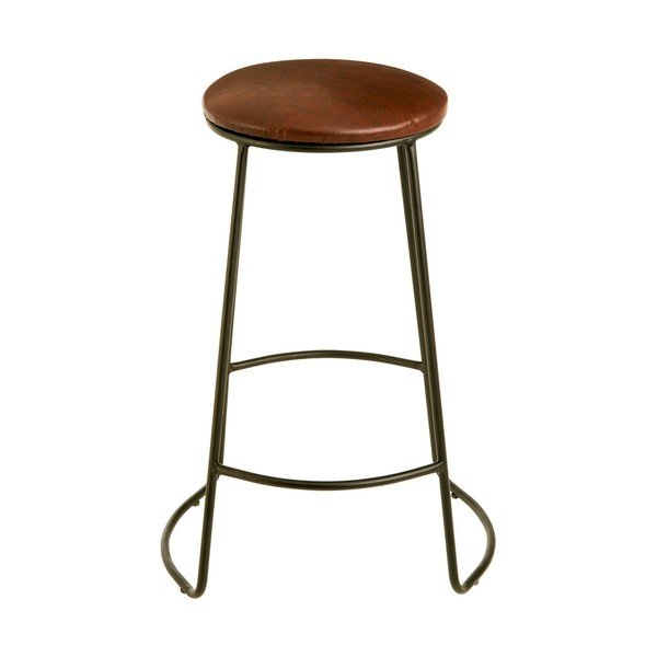 Crna/smeđa podstavljena barska stolica (visine sjedala 64 cm) Brixton – Premier Housewares-image-3