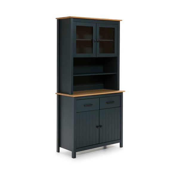 Tamno plava vitrina od masivnog bora 90x180 cm Miranda – Marckeric-image-2