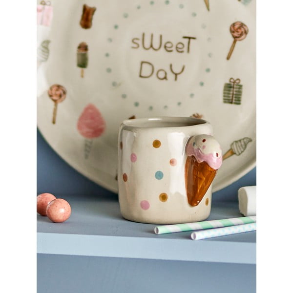 Bež keramička dječja šalica 255 ml Creamy – Bloomingville Mini-image-1