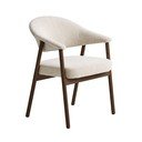 Krem blagovaonske stolice u setu s naslonima za ruke 2 kom od punog hrasta Elk – Unique Furniture