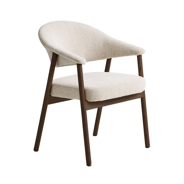 Krem blagovaonske stolice u setu s naslonima za ruke 2 kom od punog hrasta Elk – Unique Furniture