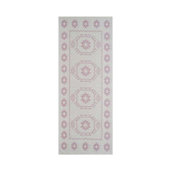 Puderasto ružičasti izdržljivi tepih Vitaus Yoruk Powder, 100 x 300 cm-image-2