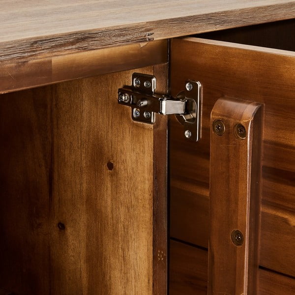 Smeđa komoda od punog drveta Furnhouse Mallorca, velika-image-4