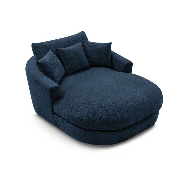 Tamno plava fotelja od šenila Belem – Bobochic Paris-image-4