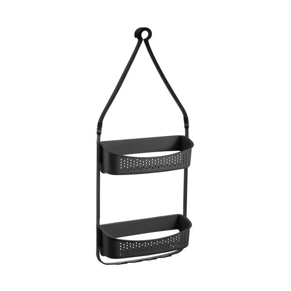 Mat crna plastična viseća kupaonska polica Vesper – douceur d'intérieur