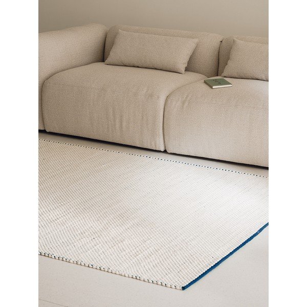 Plavi/bež ručno rađen vunen tepih 170x240 cm Lenu – noo.ma-image-2
