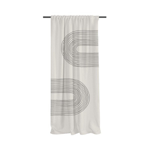 Bež zavjesa od pamučnog satena 110x250 cm Setting Sun – Butter Kings