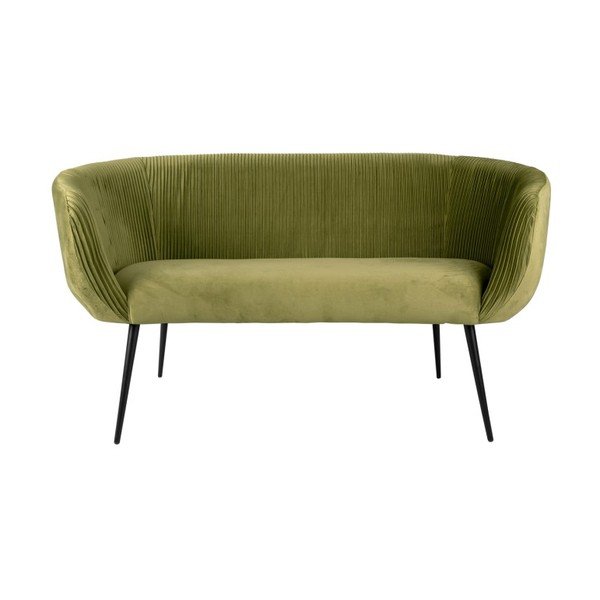 Zelena sofa s baršunastom površinom Majestic - Leitmotiv