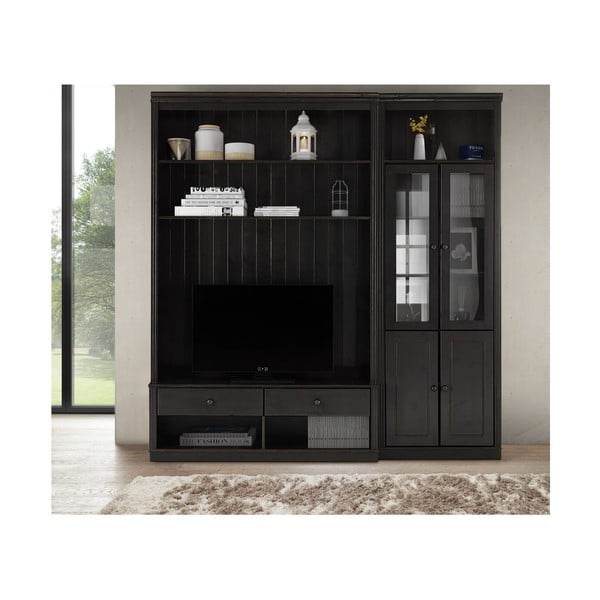 Smeđi TV set od masivnog bora 214x223 cm Anita – Støraa-image-1