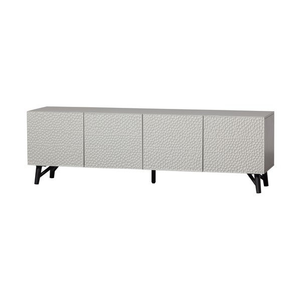 Svijetlo siva TV komoda od masivnog manga 185x56x46 cm Carved – WOOOD-image-2