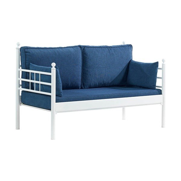 Plava metalna vrtna sofa Manyas – Floriane Garden