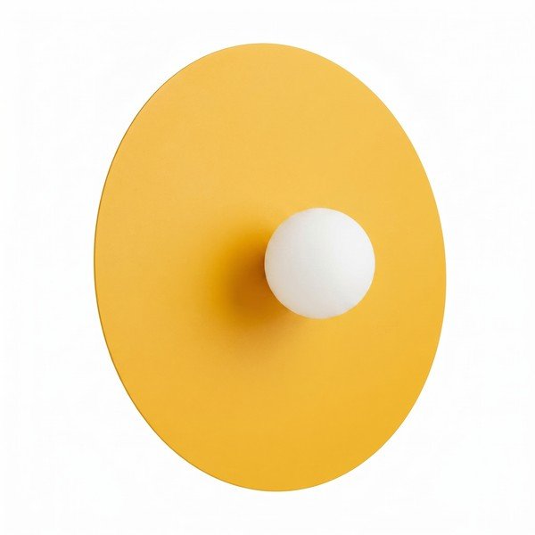 Žuta  metalna zidna lampa ø 50 cm AKE – Thoro