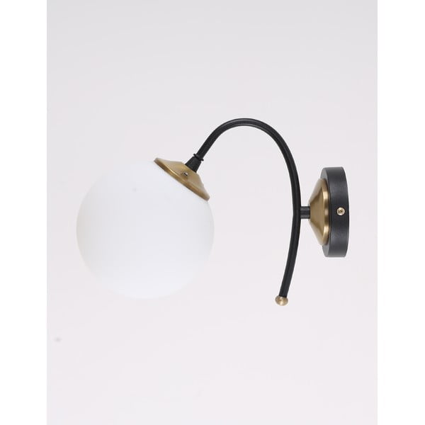 Crno-bijela zidna lampa ø 15 cm Yoyo – Squid Lighting