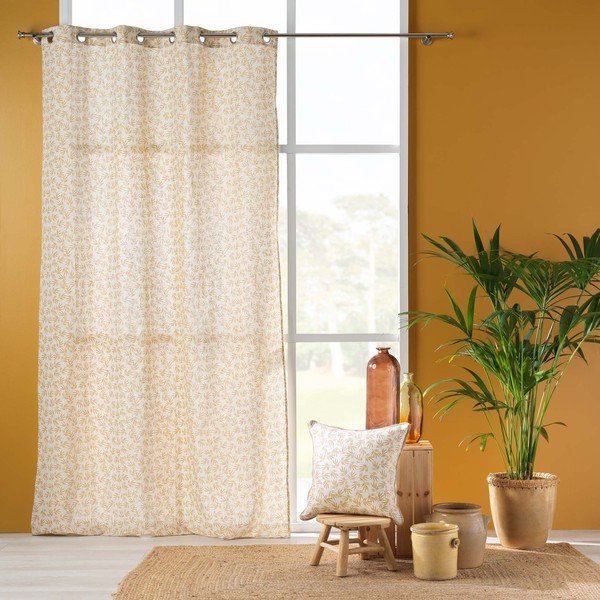 Žuta /bijela zavjesa 140x240 cm Maddy – douceur d'intérieur-image-2