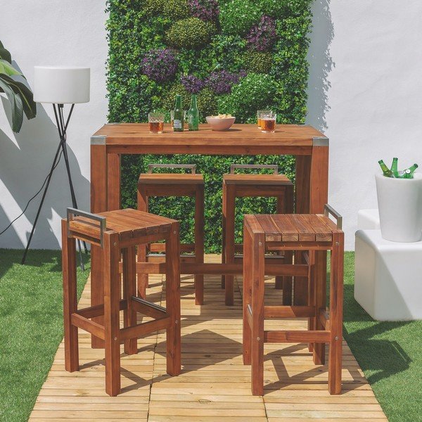 Drvena vrtna barska stolica Norah - LDK Garden-image-1