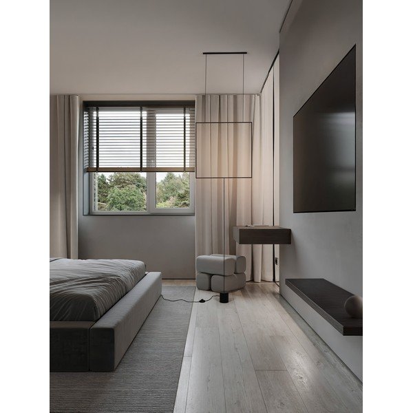 Mat crna metalna LED stojeća svjetiljka (visina 392 cm) Dahlia – Nova Luce-image-1