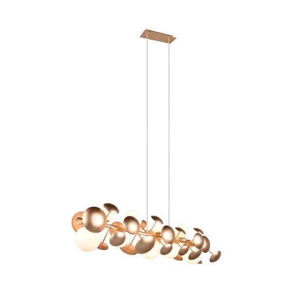 Bijela/u zlatnoj boji viseća svjetiljka sa staklenim sjenilom Bubble – Trio Select-image-2