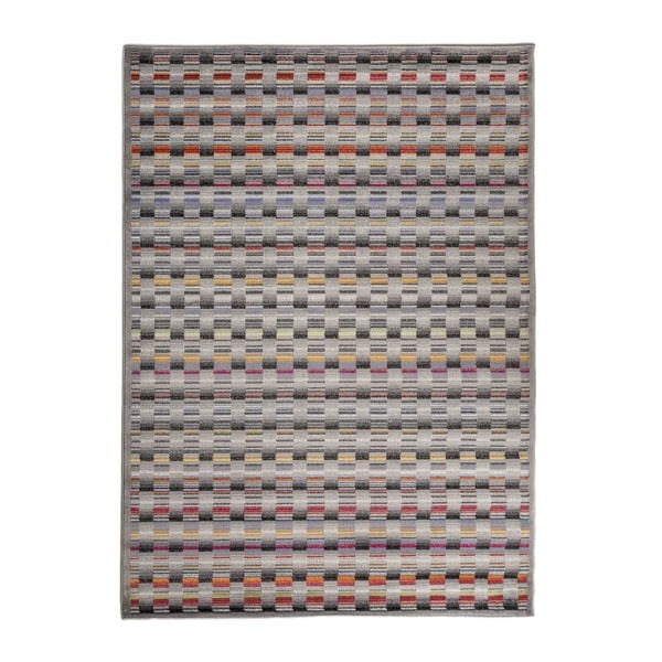 Sivi vrlo izdržljiv tepih Floorita Optical Lento, 140 x 195 cm