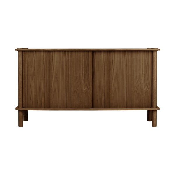 Smeđa komoda od punog hrasta s kliznim vratima 135x73,5x48 cm Italic – UMAGE