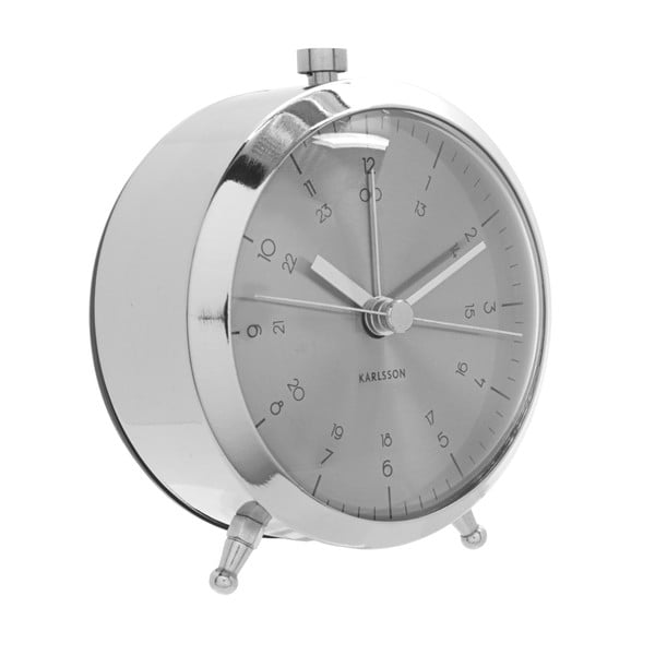 Budilica od srebrnog čelika Karlsson Button Steel-image-1