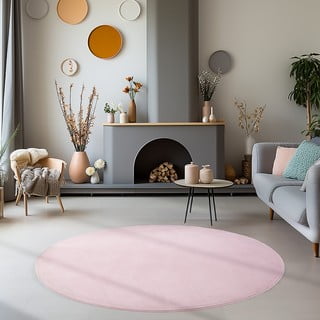 Ružičasti periv okrugli tepih ø 160 cm Sky – Ayyildiz Carpets