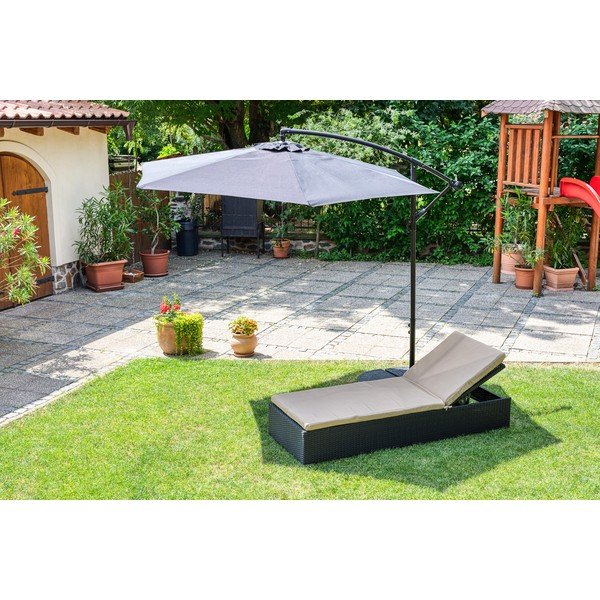 Crni suncobran ø 300 cm Happy Sun – Bonami Essentials-image-4