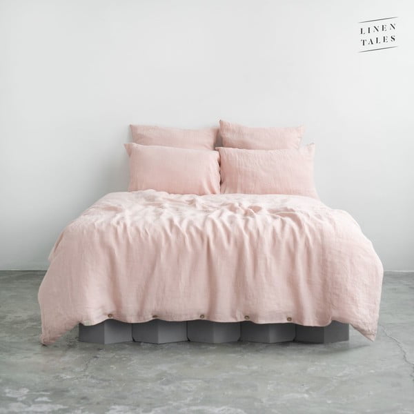 Roza platnena posteljina 220x140 cm - Linen Tales