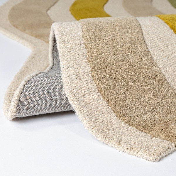 Zeleni/u prirodnoj boji ručno rađen vunen tepih 140x200 cm Cascade Wool – Flair Rugs-image-4