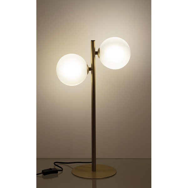 Željezna stolna lampa u zlatnoj boji sa staklenim sjenilom (visina 54 cm) Balls – Bizzotto-image-1