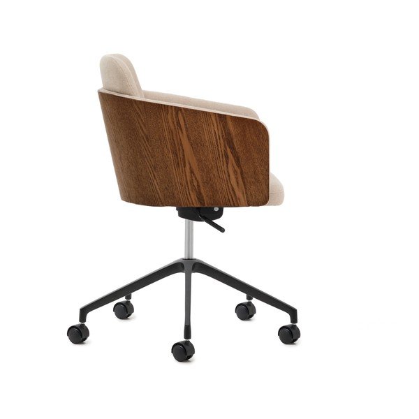 Smeđa podstavljena uredska stolica Madai – Kave Home-image-3