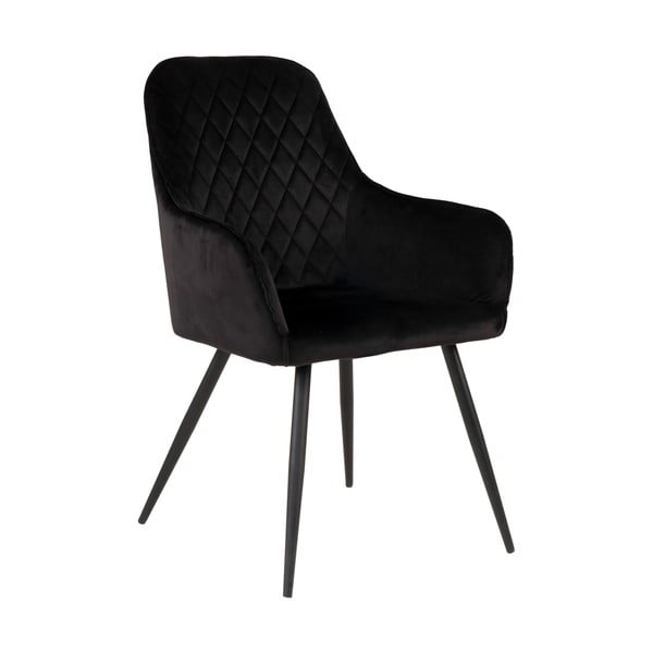 Crne blagovaonske stolice od baršuna u kompletu od 2 kom Harbo - House Nordic