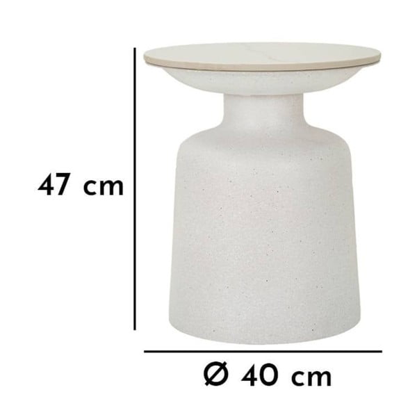 Okrugli pomoćni stol s keramičkom daskom ø 40 cm Fush – Mauro Ferretti-image-3