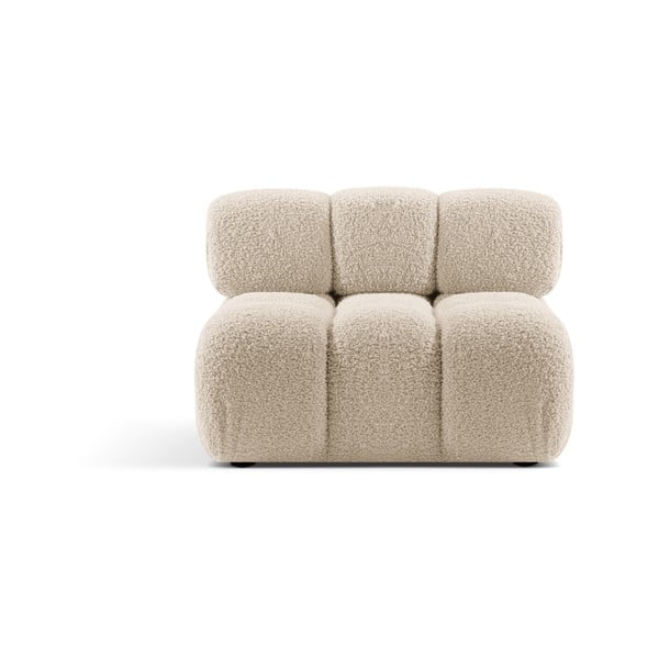Bež modularna sjedeća garnitura od bouclé tkanine (srednji modul ) Bellis – Micadoni Home