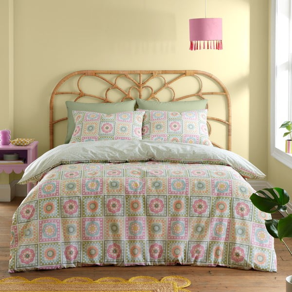 Posteljina za bračni krevet 200x200 cm Crochet Print – Catherine Lansfield
