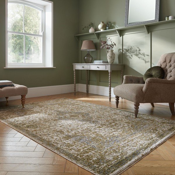 Zeleni tepih 200x300 cm Cordelia Vintage – Flair Rugs-image-1