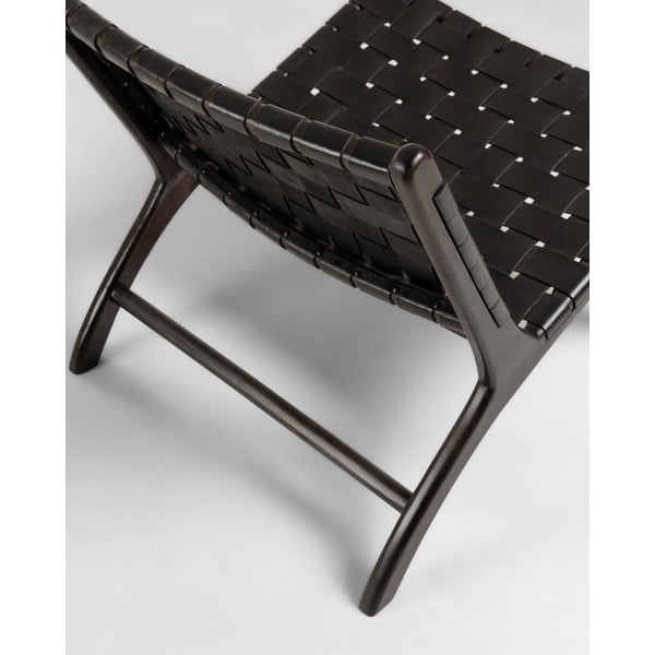 Crna stolica s pletivom Calixta - Kave Home-image-4