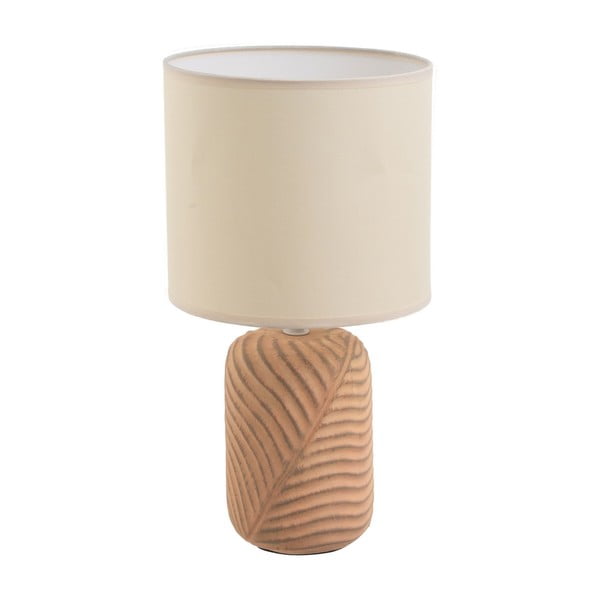 Ciglasta/krem stolna lampa s tekstilnim sjenilom (visina 39 cm) – Casa Selección