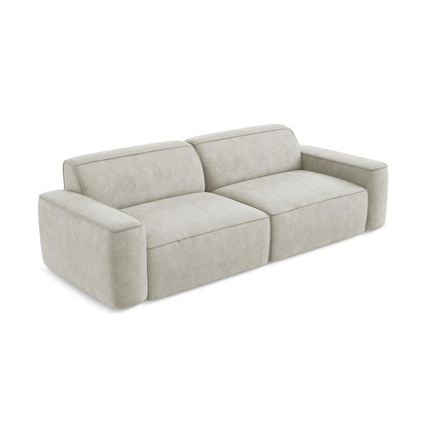 Krem sofa od šenila 244 cm Omao – Makamii-image-2