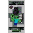 Sivi pamučan dječji ručnik 70x140 cm Minecraft Hostile Behaviour – Jerry Fabrics