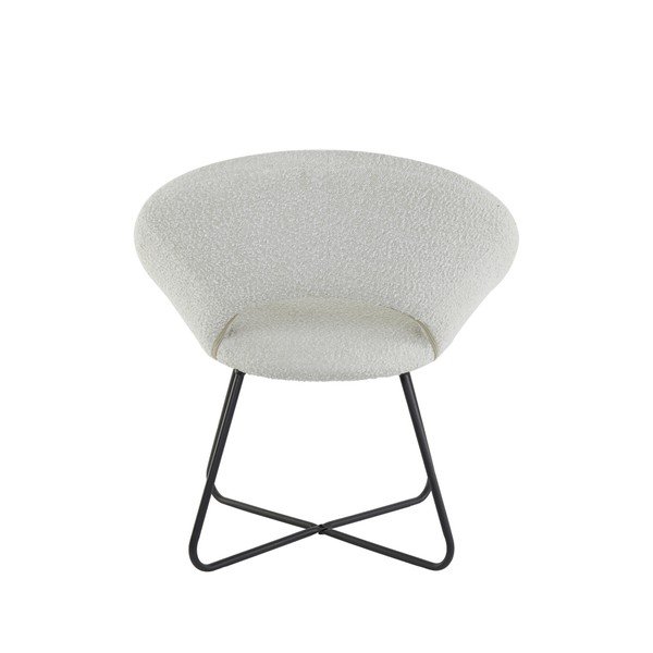 Bijela fotelja od bouclé tkanine Antony – Light & Living-image-3