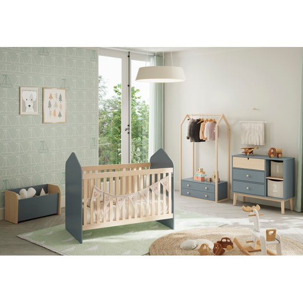 Otvorena dječja garderoba prljavo zelena 80x170x40 cm Esteban – Marckeric-image-1