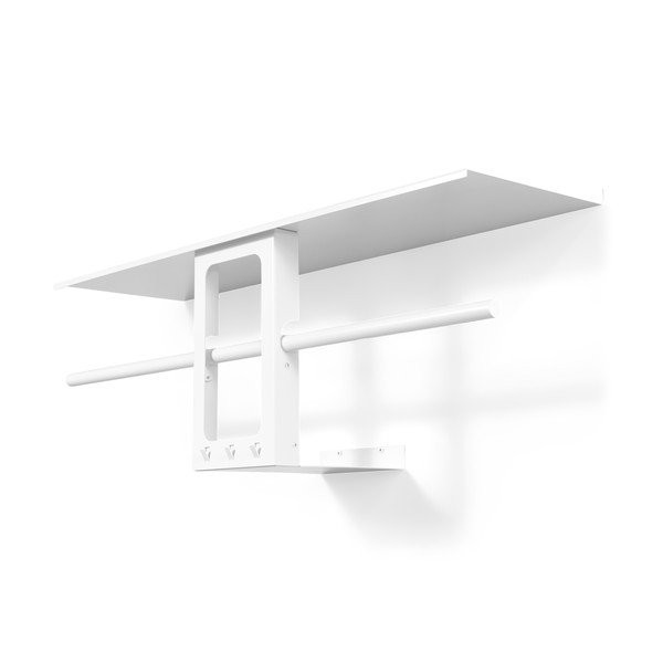 Bijela željezna zidna vješalica s policom 100 cm Luno Small – Spinder Design