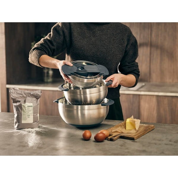 Zdjele u setu 9 kom u sjajno srebrnoj boji Nest 100 Collection – Joseph Joseph-image-1