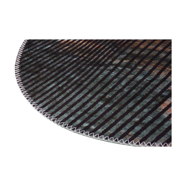Crni perivi okrugli tepih ø 80 cm – Vitaus-image-2