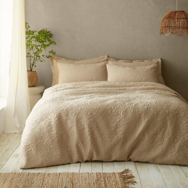 Bež posteljina za krevet za jednu osobu 135x200 cm Casablanca Pinsonic – Pineapple Elephant-image-1