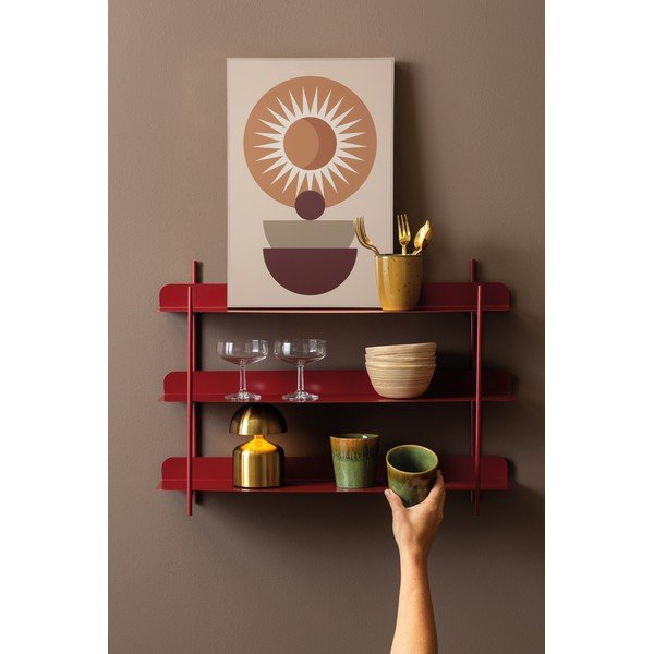 Crna metalna polica s više razina 60 cm Riqueza Tres – PT LIVING-image-1