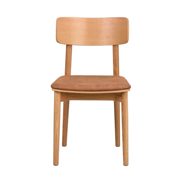 Konjak smeđe/u prirodnoj boji blagovaonske stolice u setu 2 kom od umjetne kože Wolcott – Rowico-image-3