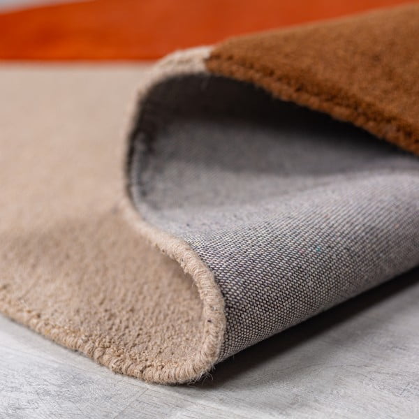 Ciglasti ručno rađen vunen okrugao tepih ø 200 cm Mia Segment – Flair Rugs-image-3