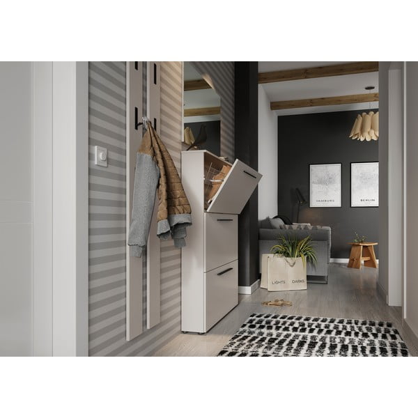 Sivo-bež preklopni ormarić za cipele Utah - Germania-image-3